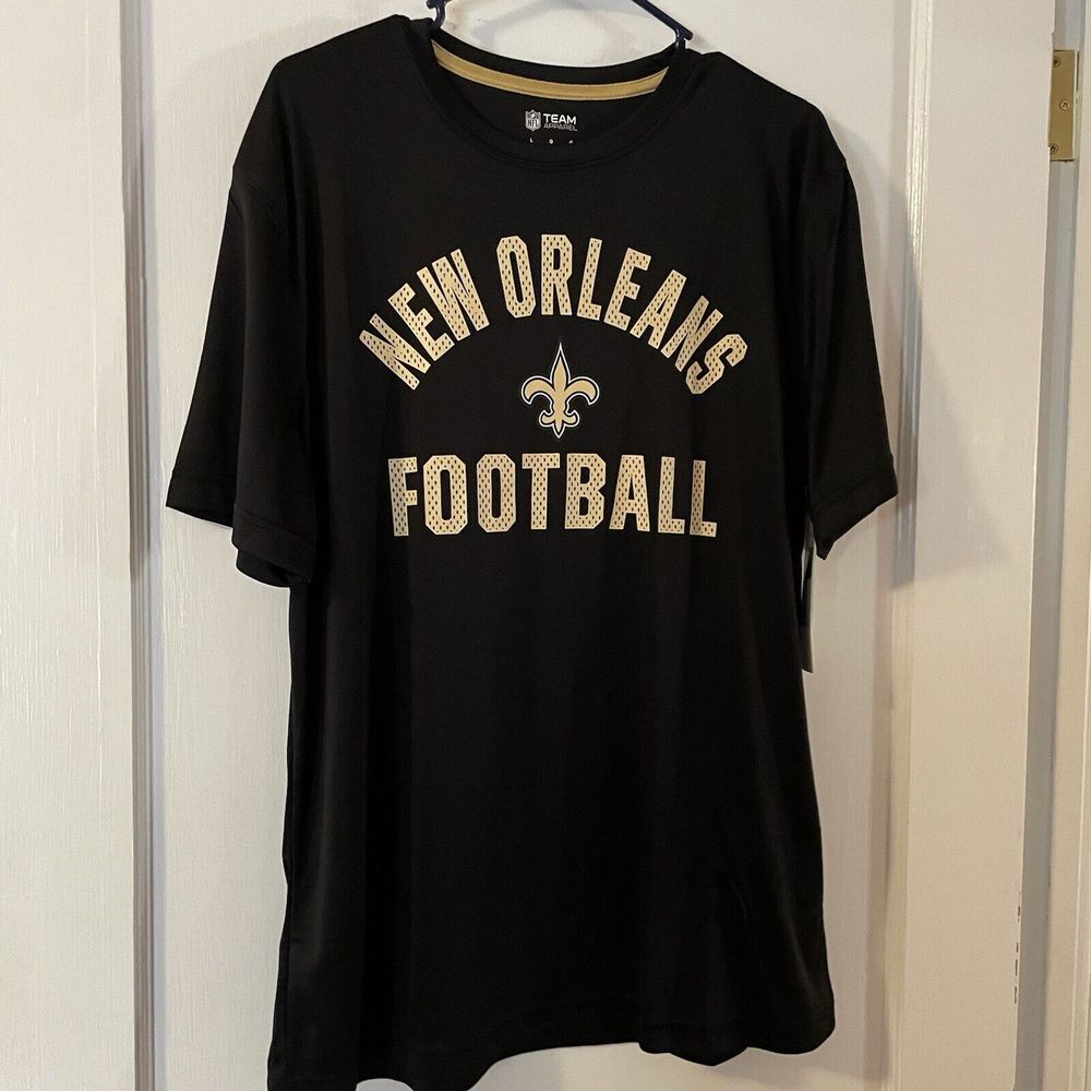 NFT NWT New‎ Orleans Football Black Shortsleeved Tee Shirt Large L